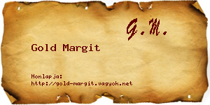 Gold Margit névjegykártya